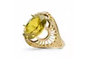 Vintage Inel Peridot galben Aur galben 14K vrc003y